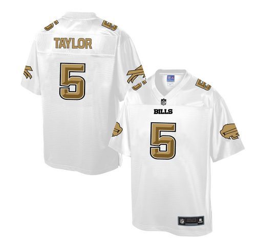 Nike Bills #5 Tyrod Taylor White Men's NFL Pro Line Fashion Game Jersey Nike Bills #5 Tyrod Taylor White Men's NFL Pro Line Fashion Game Jersey