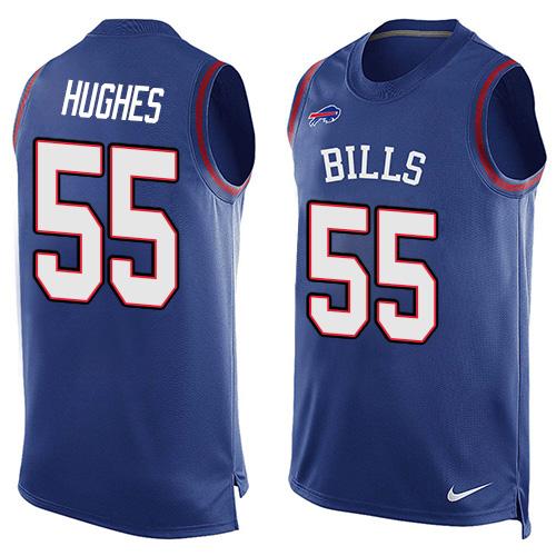 Nike Bills #55 Jerry Hughes Royal Blue Team Color Men's Stitched NFL Limited Tank Top Jersey Nike Bills #55 Jerry Hughes Royal Blue Team Color Men's Stitched NFL Limited Tank Top Jersey