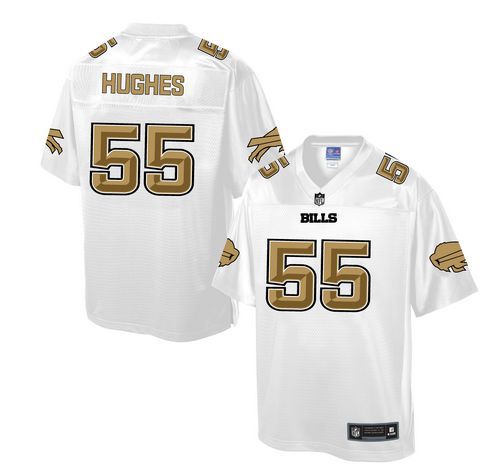 Nike Bills #55 Jerry Hughes White Men's NFL Pro Line Fashion Game Jersey Nike Bills #55 Jerry Hughes White Men's NFL Pro Line Fashion Game Jersey