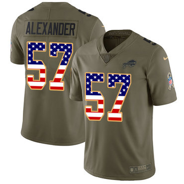 Nike Bills #57 Lorenzo Alexander Olive USA Flag Men's Stitched NFL Limited 2017 Salute To Service Jersey Nike Bills #57 Lorenzo Alexander Olive USA Flag Men's Stitched NFL Limited 2017 Salute To Service Jersey