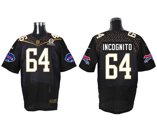 Nike Bills #64 Richie Incognito Black 2016 Pro Bowl Men's Stitched NFL Elite Jersey Nike Bills #64 Richie Incognito Black 2016 Pro Bowl Men's Stitched NFL Elite Jersey