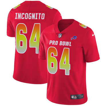 Nike Bills #64 Richie Incognito Red Men's Stitched NFL Limited AFC 2018 Pro Bowl Jersey