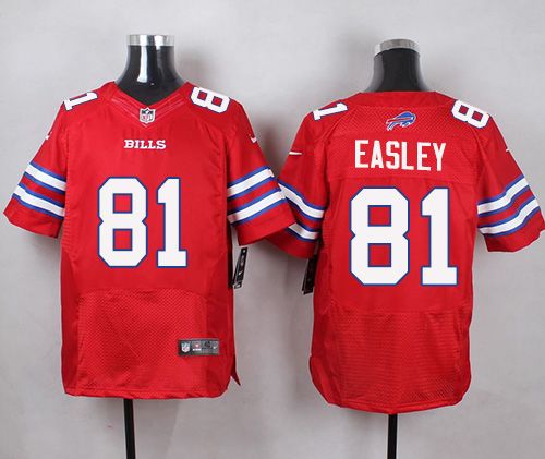 Nike Bills #81 Marcus Easley Red Men's Stitched NFL Elite Rush jerseys