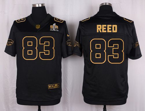 Nike Bills #83 Andre Reed Black Men's Stitched NFL Elite Pro Line Gold Collection Jersey
