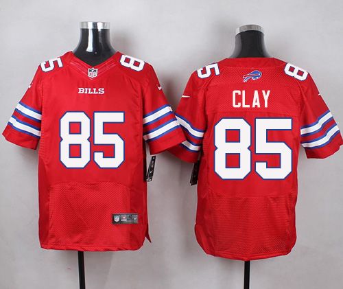 Nike Bills #85 Charles Clay Red Men's Stitched NFL Elite Rush Jersey