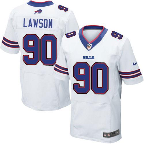 Nike Bills #90 Shaq Lawson White Men's Stitched NFL New Elite Jersey Nike Bills #90 Shaq Lawson White Men's Stitched NFL New Elite Jersey