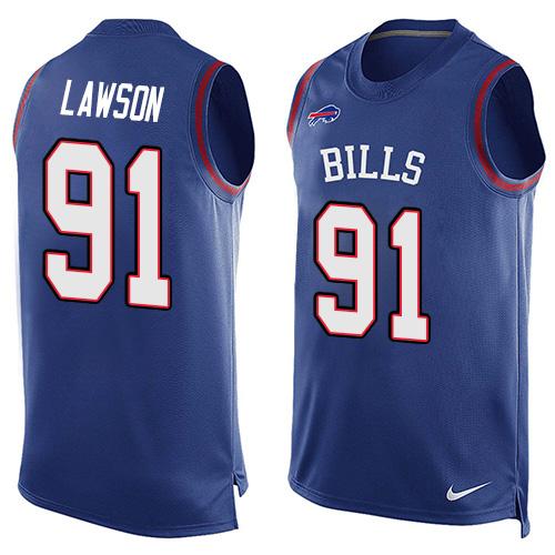 Nike Bills #91 Manny Lawson Royal Blue Team Color Men's Stitched NFL Limited Tank Top Jersey Nike Bills #91 Manny Lawson Royal Blue Team Color Men's Stitched NFL Limited Tank Top Jersey