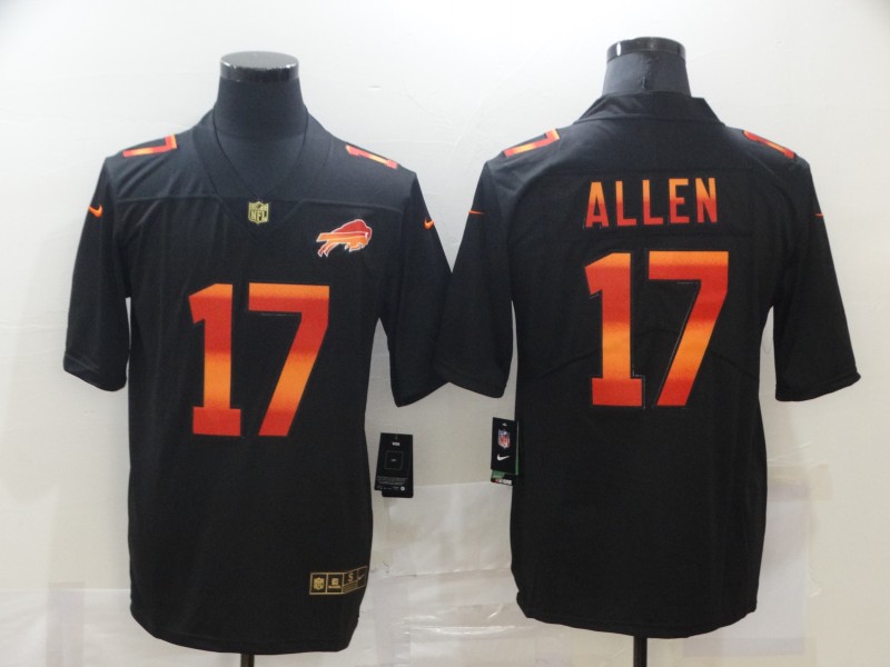 Nike Bills 17 Josh Allen Black Colorful Fashion Limited Jersey Nike Bills 17 Josh Allen Black Colorful Fashion Limited Jersey