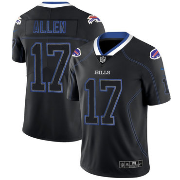 Nike Bills 17 Josh Allen Black Shadow Legend Limited Jersey