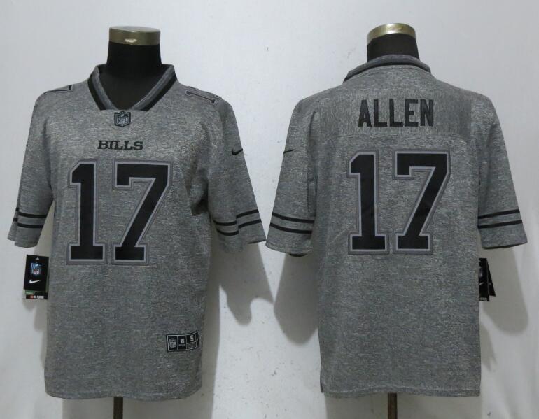 Nike Bills 17 Josh Allen Gray Gridiron Gray Vapor Untouchable Limited Jersey