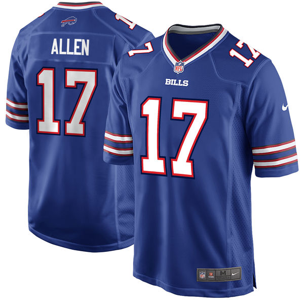 Nike Bills 17 Josh Allen Royal 2018 NFL Draft Pick Elite Jersey