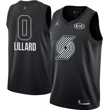 Nike Blazers #0 Damian Lillard Black Youth NBA Jordan Swingman 2018 All-Star Game Jersey Nike Blazers #0 Damian Lillard Black Youth NBA Jordan Swingman 2018 All-Star Game Jersey