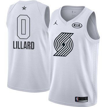 Nike Blazers #0 Damian Lillard White Youth NBA Jordan Swingman 2018 All-Star Game Jersey Nike Blazers #0 Damian Lillard White Youth NBA Jordan Swingman 2018 All-Star Game Jersey