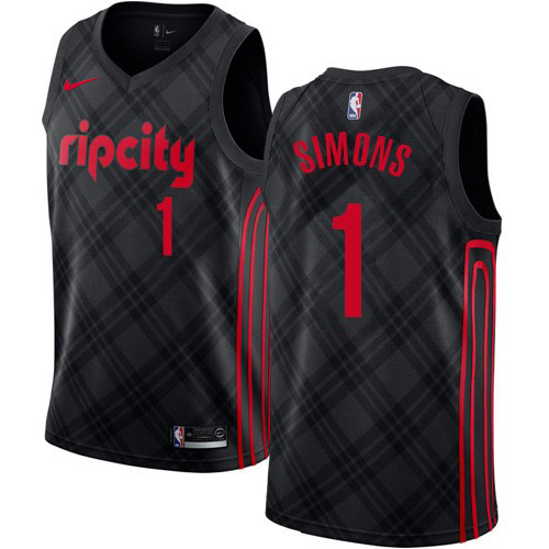 Nike Blazers #1 Anfernee Simons Black NBA Swingman City Edition Jersey Nike Blazers #1 Anfernee Simons Black NBA Swingman City Edition Jersey