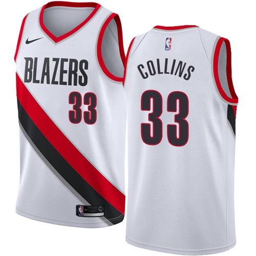 Nike Blazers #33 Zach Collins White NBA Swingman Association Edition Jersey Nike Blazers #33 Zach Collins White NBA Swingman Association Edition Jersey