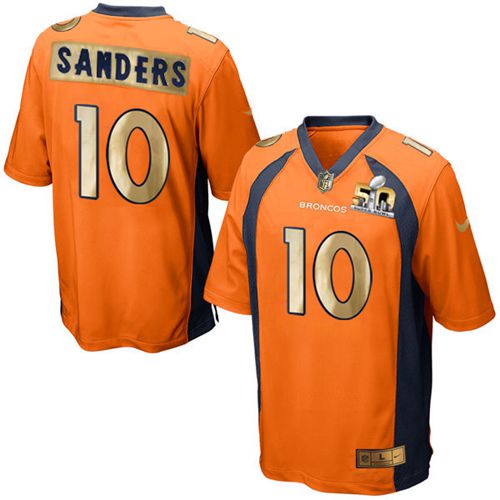 Nike Broncos #10 Emmanuel Sanders Orange Team Color Men's Stitched NFL Game Super Bowl 50 Collection Jersey Nike Broncos #10 Emmanuel Sanders Orange Team Color Men's Stitched NFL Game Super Bowl 50 Collection Jersey