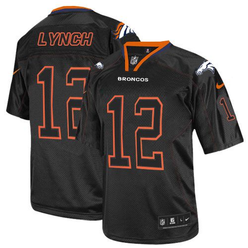 Nike Broncos #12 Paxton Lynch Lights Out Black Men's Stitched NFL Elite Jersey Nike Broncos #12 Paxton Lynch Lights Out Black Men's Stitched NFL Elite Jersey