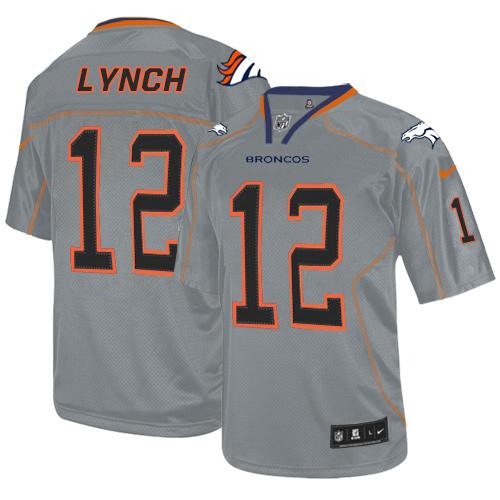 Nike Broncos #12 Paxton Lynch Lights Out Grey Men's Stitched NFL Elite Jersey Nike Broncos #12 Paxton Lynch Lights Out Grey Men's Stitched NFL Elite Jersey
