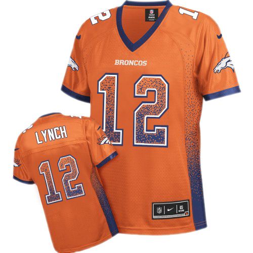 Nike Broncos #12 Paxton Lynch Orange Team Color Women's Stitched NFL Elite Drift Fashion Jersey