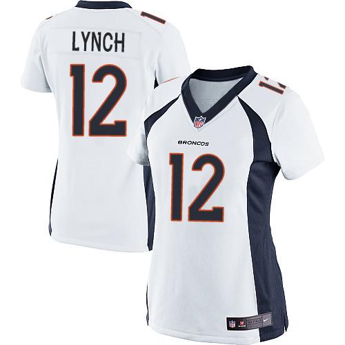 Nike Broncos #12 Paxton Lynch White Women's Stitched NFL New Limited Jersey