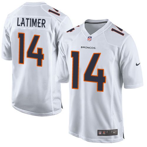 Nike Broncos #14 Cody Latimer White Men's Stitched NFL Game Event Jersey Nike Broncos #14 Cody Latimer White Men's Stitched NFL Game Event Jersey