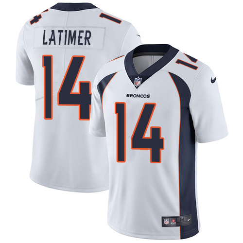 Nike Broncos #14 Cody Latimer White Men's Stitched NFL Vapor Untouchable Limited Jersey Nike Broncos #14 Cody Latimer White Men's Stitched NFL Vapor Untouchable Limited Jersey