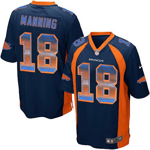 Nike Broncos #18 Peyton Manning Navy Blue Alternate Men's Stitched NFL Limited Strobe Jersey Nike Broncos #18 Peyton Manning Navy Blue Alternate Men's Stitched NFL Limited Strobe Jersey
