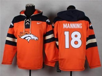 Nike Broncos #18 Peyton Manning Orange Player Pullover NFL Hoodie Nike Broncos #18 Peyton Manning Orange Player Pullover NFL Hoodie