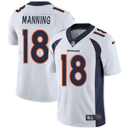 Nike Broncos #18 Peyton Manning White Men's Stitched NFL Vapor Untouchable Limited Jersey Nike Broncos #18 Peyton Manning White Men's Stitched NFL Vapor Untouchable Limited Jersey