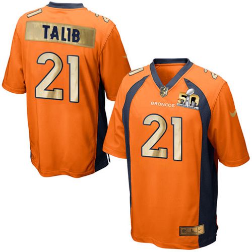 Nike Broncos #21 Aqib Talib Orange Team Color Men's Stitched NFL Game Super Bowl 50 Collection Jersey Nike Broncos #21 Aqib Talib Orange Team Color Men's Stitched NFL Game Super Bowl 50 Collection Jersey