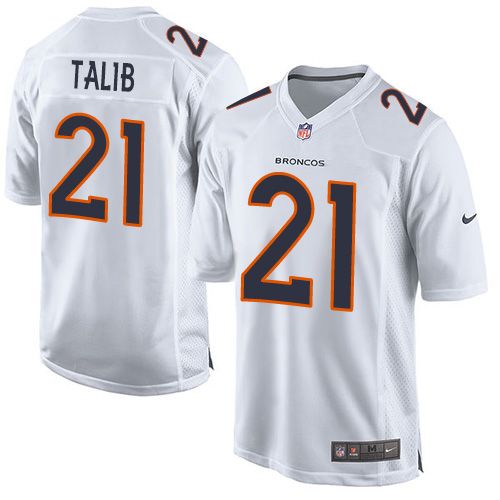 Nike Broncos #21 Aqib Talib White Men's Stitched NFL Game Event Jersey Nike Broncos #21 Aqib Talib White Men's Stitched NFL Game Event Jersey