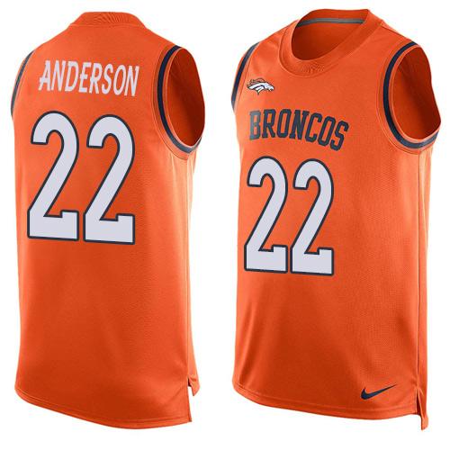 Nike Broncos #22 C.J. Anderson Orange Team Color Men's Stitched NFL Limited Tank Top Jersey Nike Broncos #22 C.J. Anderson Orange Team Color Men's Stitched NFL Limited Tank Top Jersey