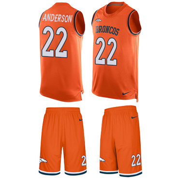 Nike Broncos #22 C.J. Anderson Orange Team Color Men's Stitched NFL Limited Tank Top Suit Jersey Nike Broncos #22 C.J. Anderson Orange Team Color Men's Stitched NFL Limited Tank Top Suit Jersey