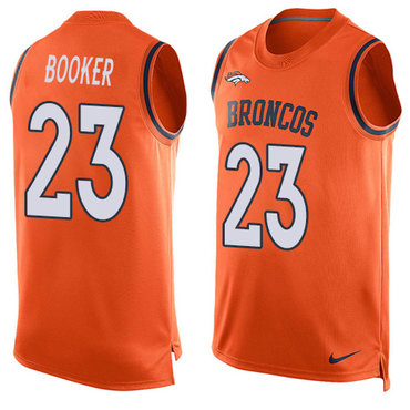 Nike Broncos #23 Devontae Booker Orange Team Color Men's Stitched NFL Limited Tank Top Jersey Nike Broncos #23 Devontae Booker Orange Team Color Men's Stitched NFL Limited Tank Top Jersey