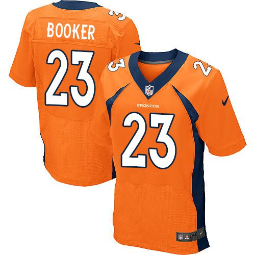 Nike Broncos #23 Devontae Booker Orange Team Color Men's Stitched NFL New Elite Jersey Nike Broncos #23 Devontae Booker Orange Team Color Men's Stitched NFL New Elite Jersey