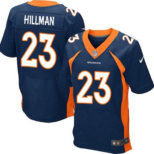 Nike Broncos #23 Ronnie Hillman Navy Blue Alternate Men's Stitched NFL New Elite Jersey Nike Broncos #23 Ronnie Hillman Navy Blue Alternate Men's Stitched NFL New Elite Jersey