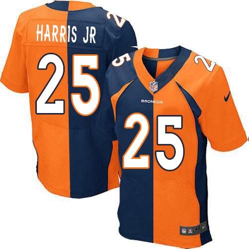 Nike Broncos #25 Chris Harris Jr Orange Navy Blue Men's Stitched NFL Elite Split Jersey Nike Broncos #25 Chris Harris Jr Orange Navy Blue Men's Stitched NFL Elite Split Jersey