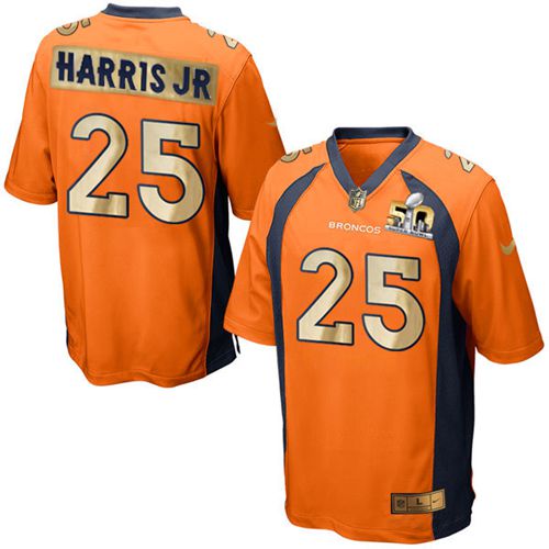 Nike Broncos #25 Chris Harris Jr Orange Team Color Men's Stitched NFL Game Super Bowl 50 Collection Jersey Nike Broncos #25 Chris Harris Jr Orange Team Color Men's Stitched NFL Game Super Bowl 50 Collection Jersey