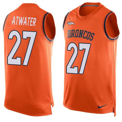 Nike Broncos #27 Steve Atwater Orange Team Color Men's Stitched NFL Limited Tank Top Jersey Nike Broncos #27 Steve Atwater Orange Team Color Men's Stitched NFL Limited Tank Top Jersey