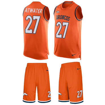 Nike Broncos #27 Steve Atwater Orange Team Color Men's Stitched NFL Limited Tank Top Suit Jersey Nike Broncos #27 Steve Atwater Orange Team Color Men's Stitched NFL Limited Tank Top Suit Jersey