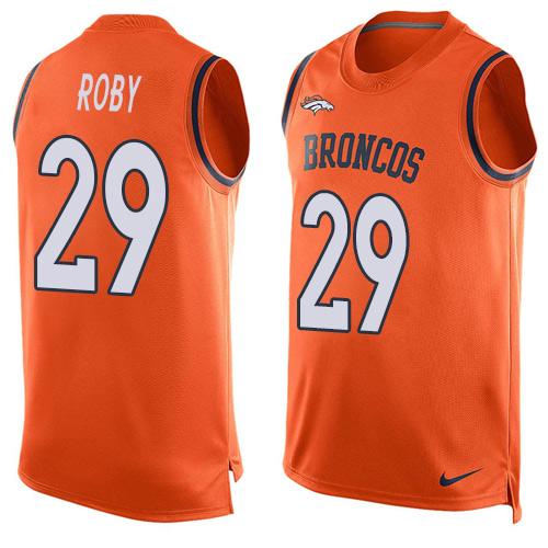 Nike Broncos #29 Bradley Roby Orange Team Color Men's Stitched NFL Limited Tank Top Jersey Nike Broncos #29 Bradley Roby Orange Team Color Men's Stitched NFL Limited Tank Top Jersey