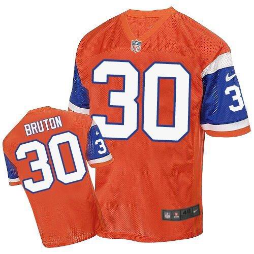 Nike Broncos #30 David Bruton Orange Throwback Men's Stitched NFL Elite Jersey Nike Broncos #30 David Bruton Orange Throwback Men's Stitched NFL Elite Jersey