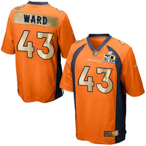 Nike Broncos #43 T.J. Ward Orange Team Color Men's Stitched NFL Game Super Bowl 50 Collection Jersey Nike Broncos #43 T.J. Ward Orange Team Color Men's Stitched NFL Game Super Bowl 50 Collection Jersey