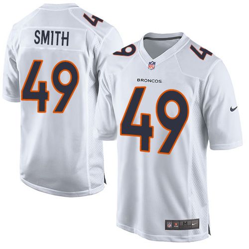 Nike Broncos #49 Dennis Smith White Men's Stitched NFL Game Event Jersey Nike Broncos #49 Dennis Smith White Men's Stitched NFL Game Event Jersey