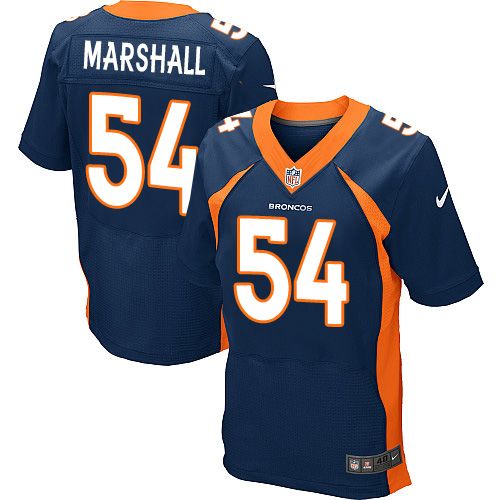 Nike Broncos #54 Brandon Marshall Navy Blue Alternate Men's Stitched NFL New Elite Jersey Nike Broncos #54 Brandon Marshall Navy Blue Alternate Men's Stitched NFL New Elite Jersey