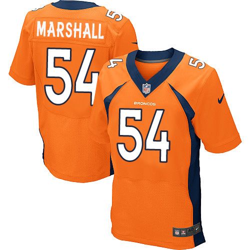 Nike Broncos #54 Brandon Marshall Orange Team Color Men's Stitched NFL New Elite Jersey Nike Broncos #54 Brandon Marshall Orange Team Color Men's Stitched NFL New Elite Jersey