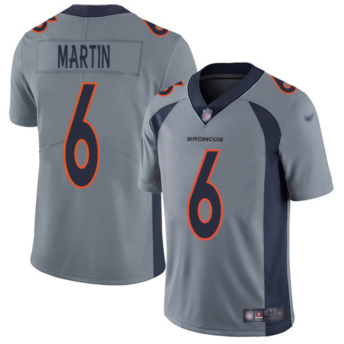 Nike Broncos #6 Sam Martin Gray Men's Stitched NFL Limited Inverted Legend Jersey Nike Broncos #6 Sam Martin Gray Men's Stitched NFL Limited Inverted Legend Jersey