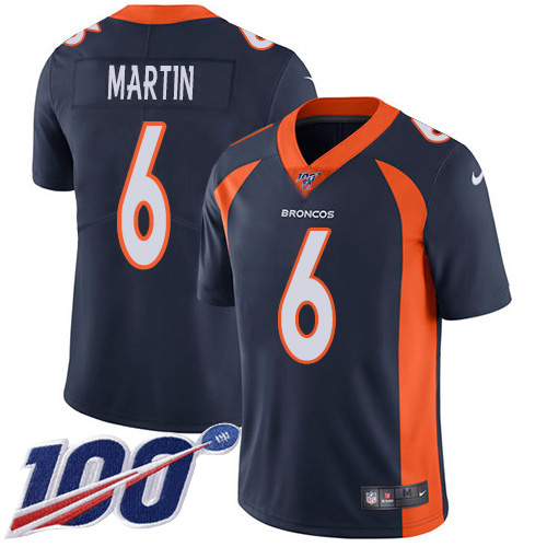 Nike Broncos #6 Sam Martin Navy Blue Alternate Men's Stitched NFL 100th Season Vapor Untouchable Limited Jersey Nike Broncos #6 Sam Martin Navy Blue Alternate Men's Stitched NFL 100th Season Vapor Untouchable Limited Jersey