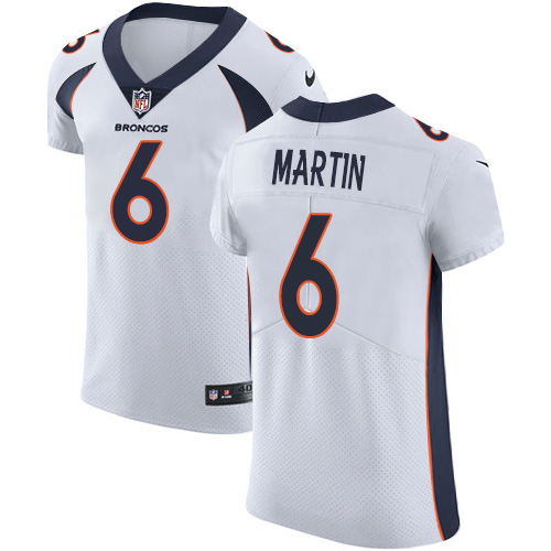 Nike Broncos #6 Sam Martin White Men's Stitched NFL New Elite Jersey Nike Broncos #6 Sam Martin White Men's Stitched NFL New Elite Jersey