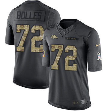 Nike Broncos #72 Garett Bolles Black Men's Stitched NFL Limited 2016 Salute to Service Jersey Nike Broncos #72 Garett Bolles Black Men's Stitched NFL Limited 2016 Salute to Service Jersey